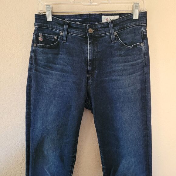 AG Adriano Goldschmied Mari Jeans Sz 28 High Rise Slim Straight Stretch Japanese - Picture 2 of 8